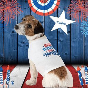 July 4th dog shirt, Custom, Personalized Tank, 4th of July, Boom, Boujee, Summer